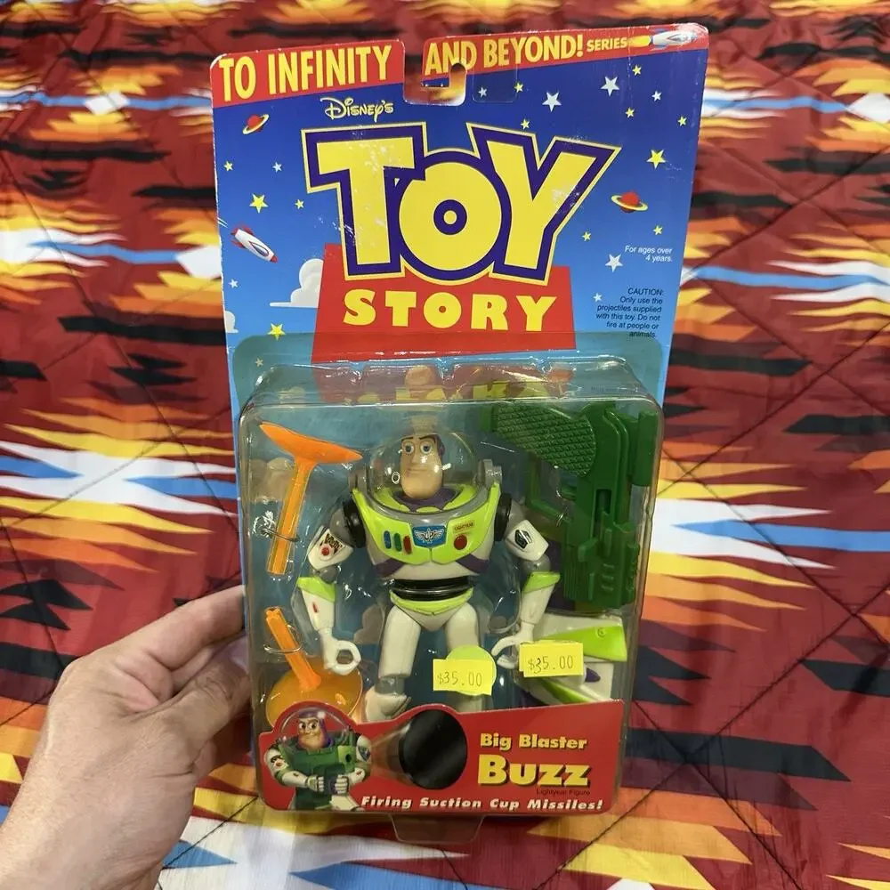 Vintage 1998 Pixar Disney Toy Story Big Blaster Buzz Mattel # 19001 New & Sealed